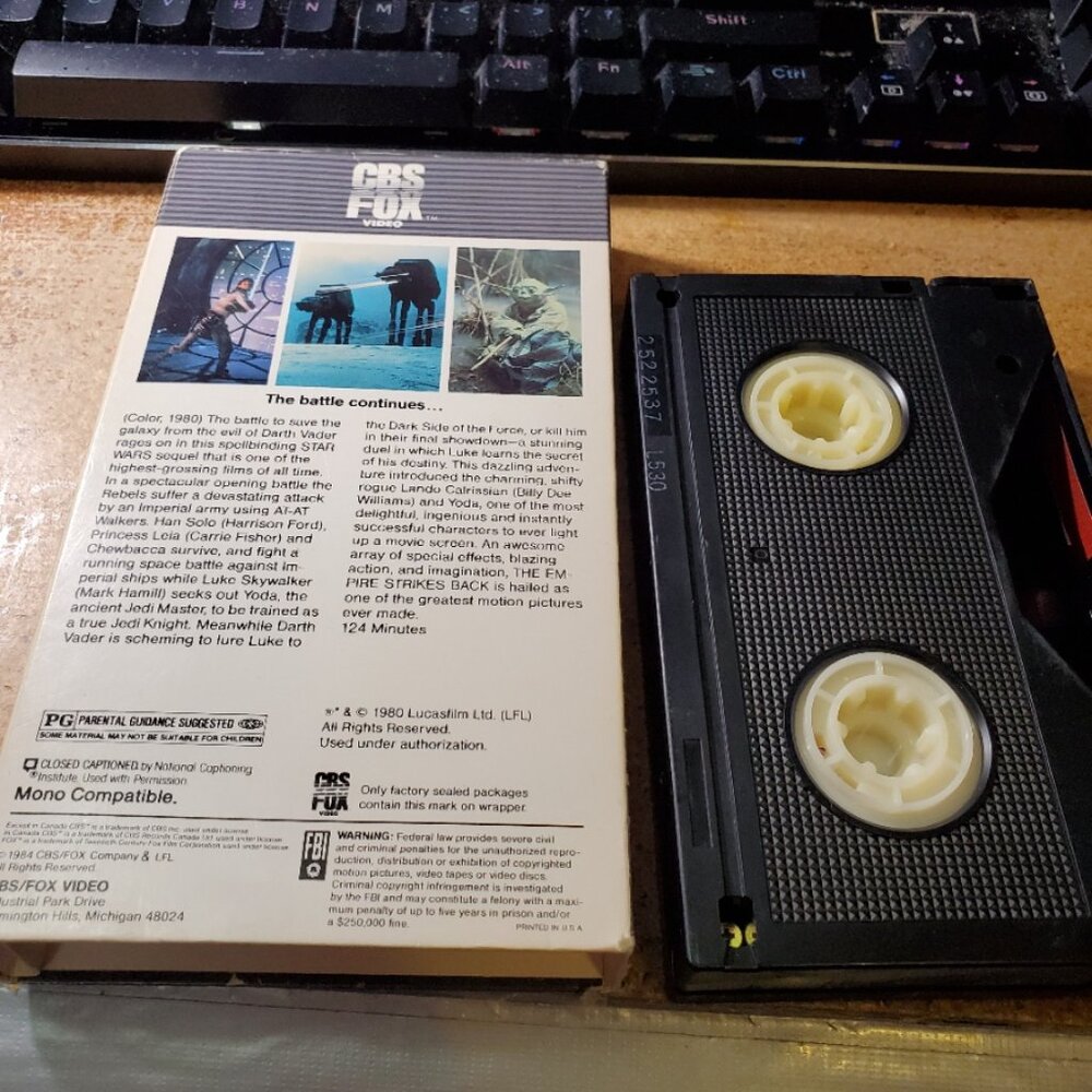CBS/FOX Betamax "The Empire Strikes Back" Star Wars. THIS IS NOT A VHS TAPE. - Picture 3 of 4